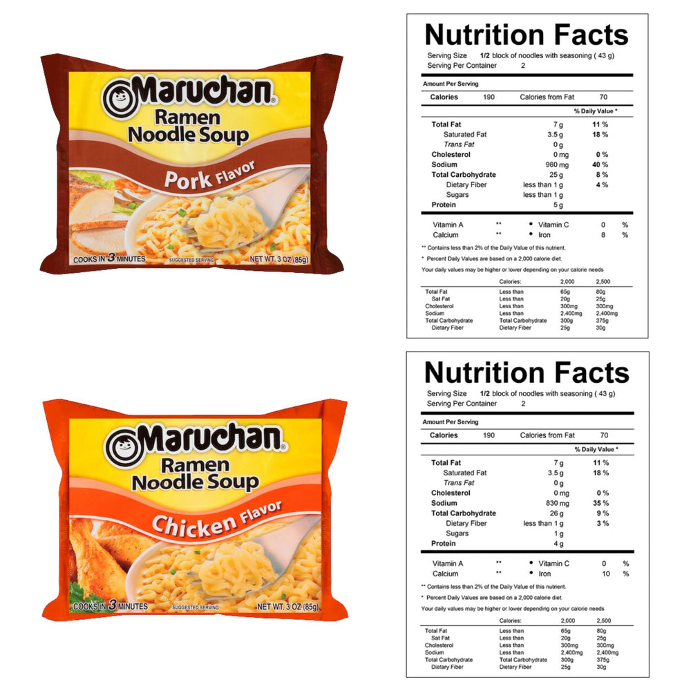 Maruchan Ramen Noodle 10 Flavors Variety Pack - 20 Count Set With MunchMo Chopsticks…